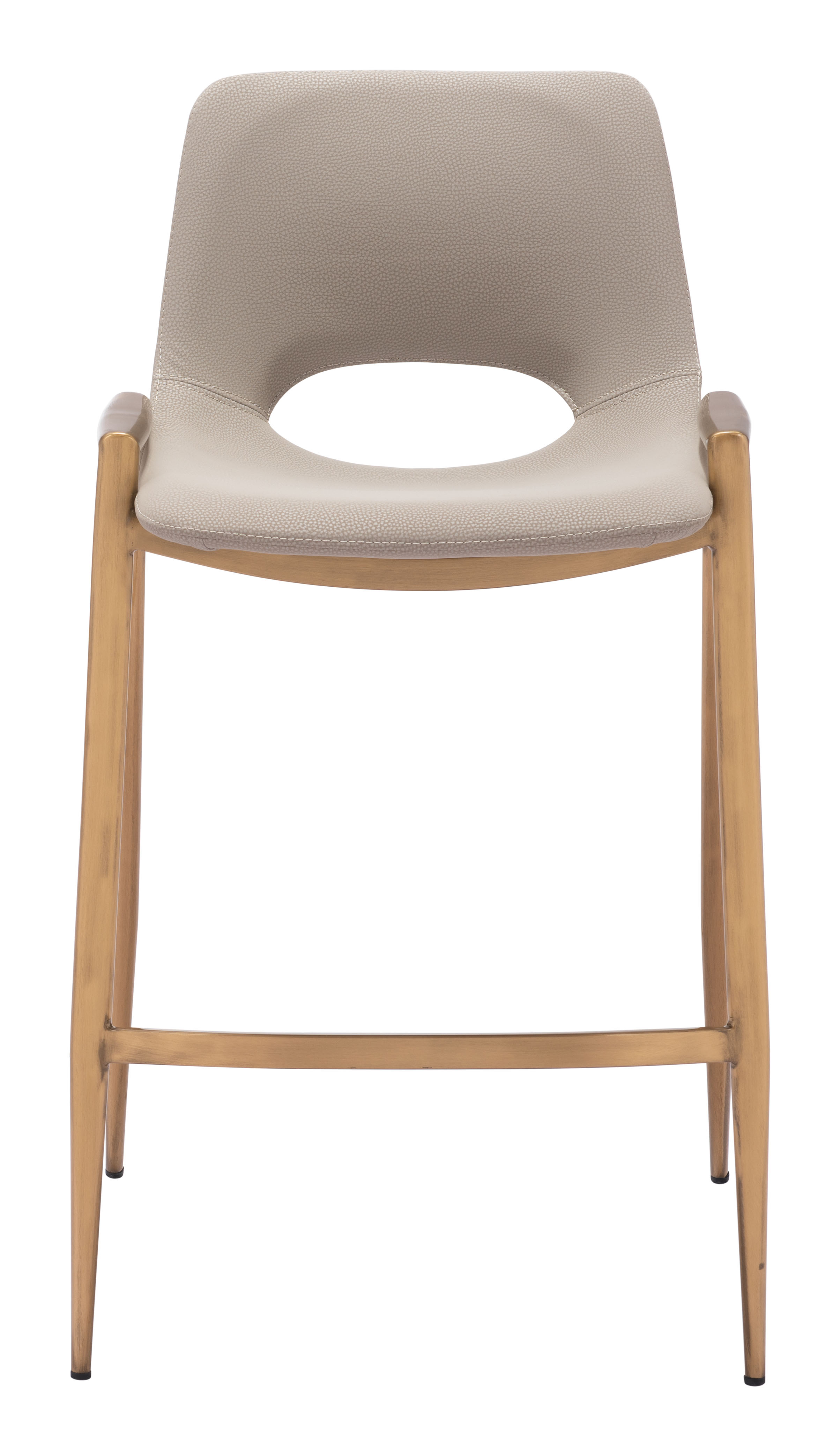 Desi Counter Stool (Set of 2) Beige & Gold product image