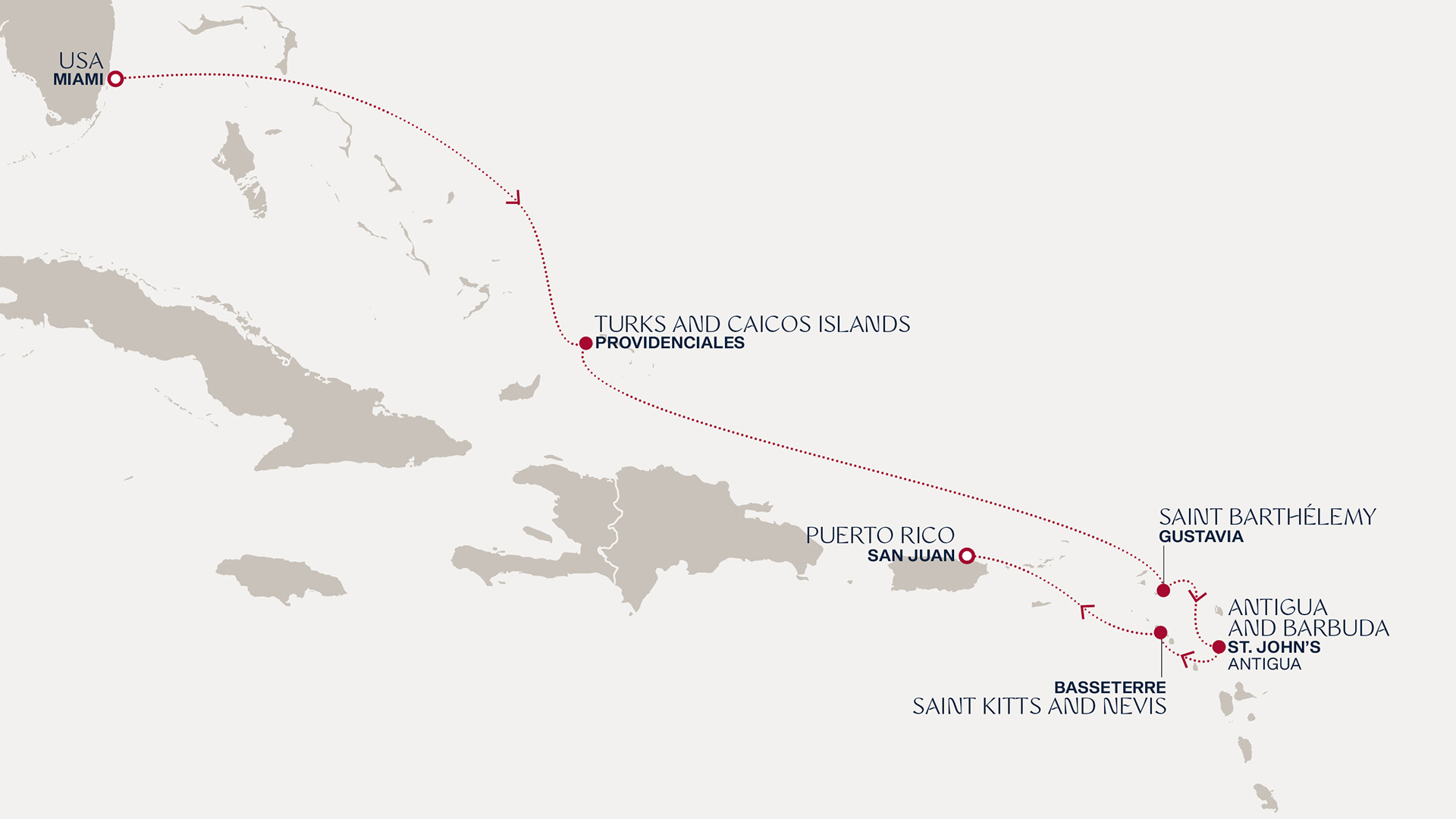 Itinerary map