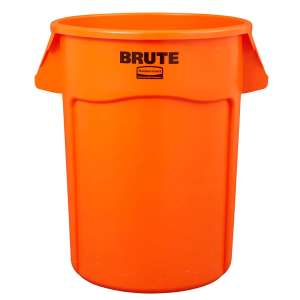 Rubbermaid Commercial, VENTED BRUTE, High Visibility, 44 gal, Resin , Orange, Round, Receptacle