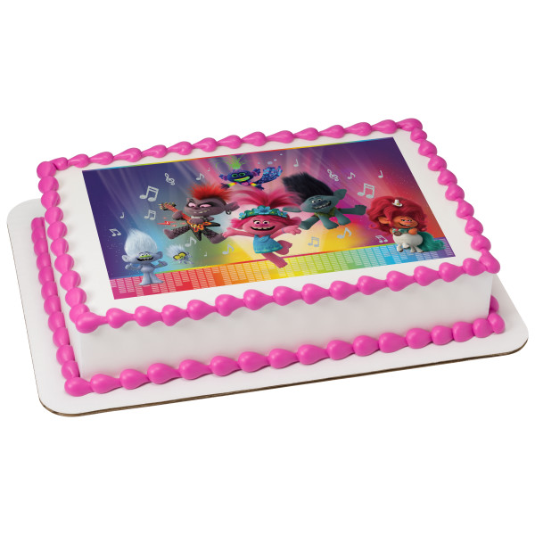 DreamWorks Trolls World Tour Great Vibes! PhotoCake® Edible Image®