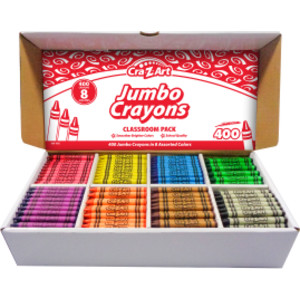 Paquete de lápices de colores Jumbo para aula, 8 colores, caja de 400