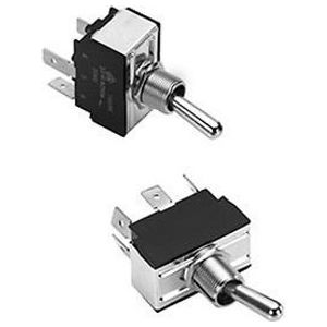Bat Handle Type DPDT Toggle Switch With Screw Terminals, (ON)-OFF-(ON) Momentary Contact