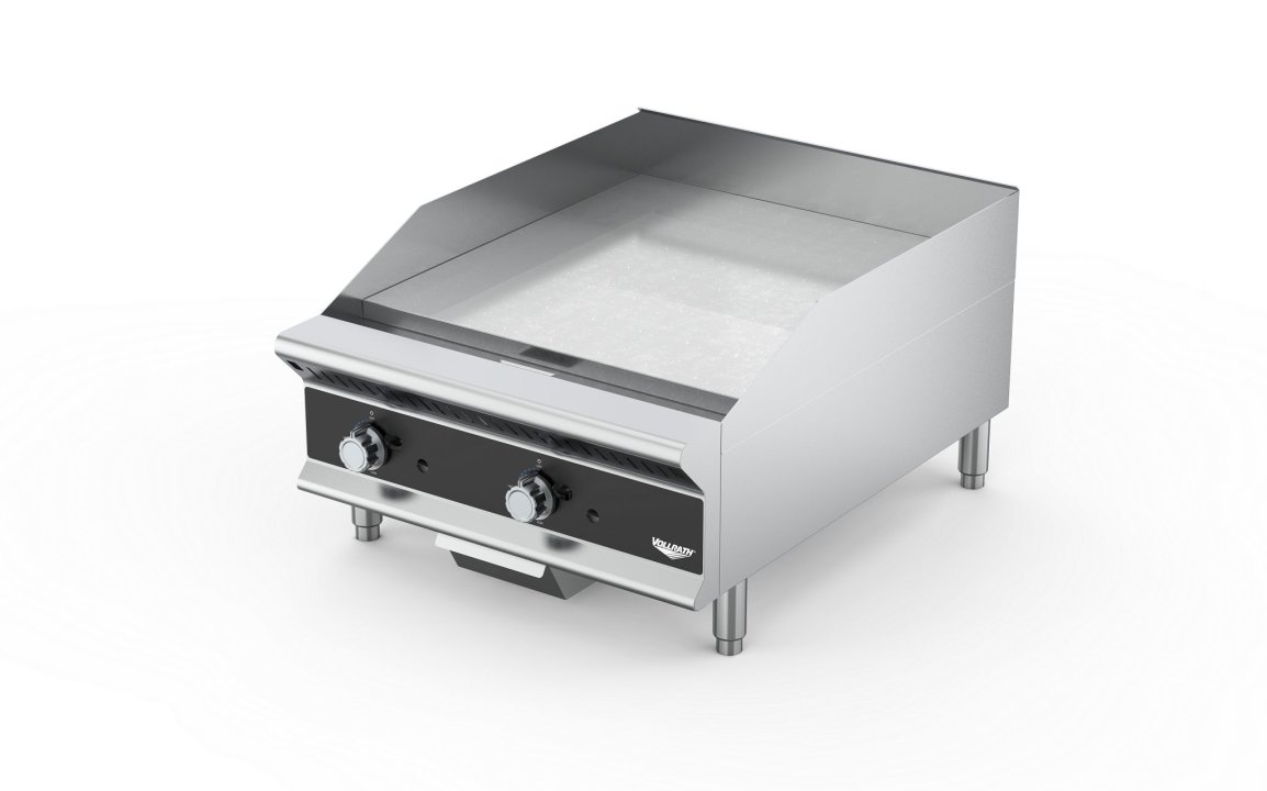24-inch heavy-duty flat-top gas griddle with manual controls
