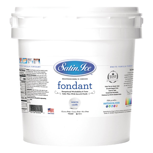Satin Ice White/Vanilla 20 lb. Fondant