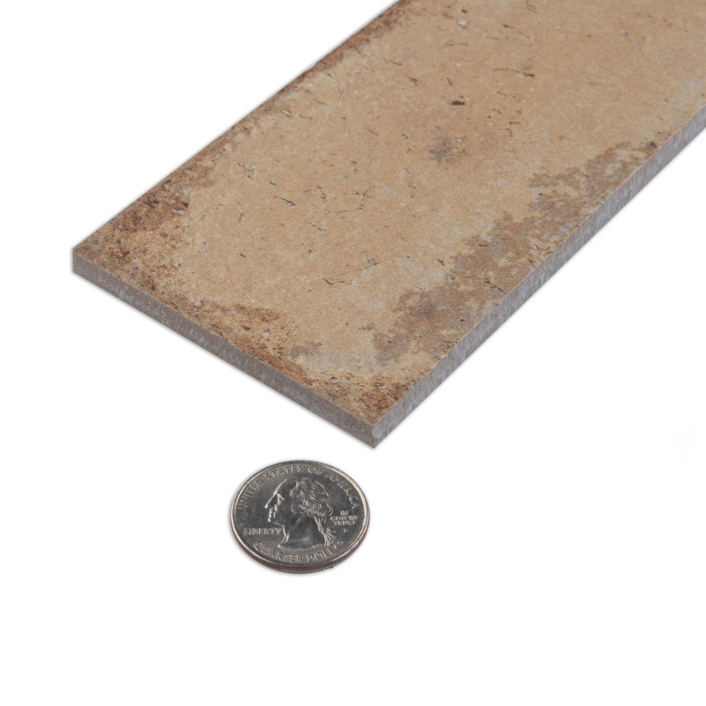 Brickyard Beige 3 in. x 11-3/4 in. Porcelain Floor and Wall Tile