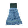 Boardwalk, Premium Standard Blend Looped-End Wet Mop Head with 1" Headband, Medium, Blue