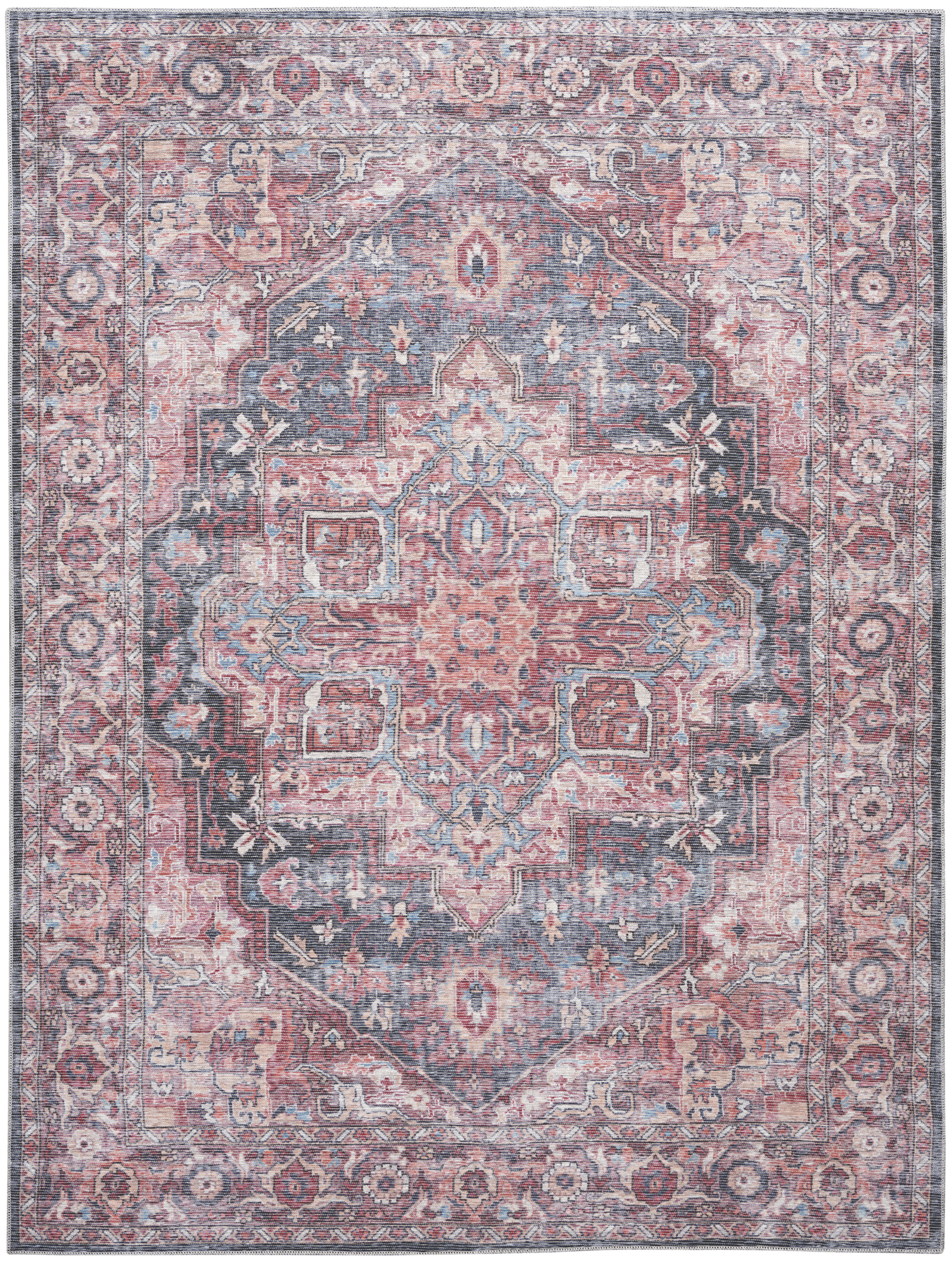 Nourison New Concept Washables 7'10" x 9'10" Multicolor Vintage Indoor Rug