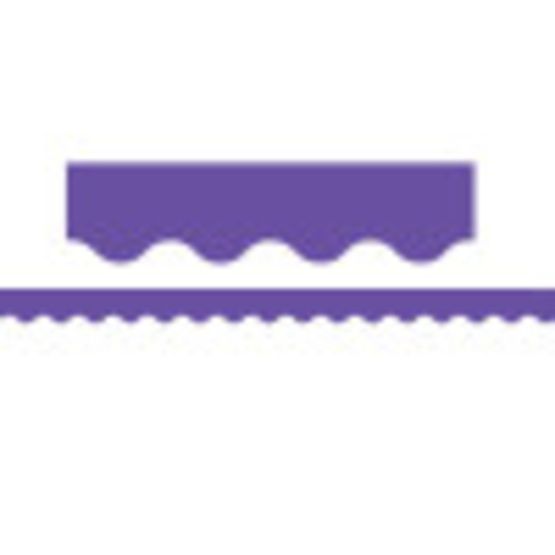 Ultra Purple Scalloped Border Trim, 35 Feet