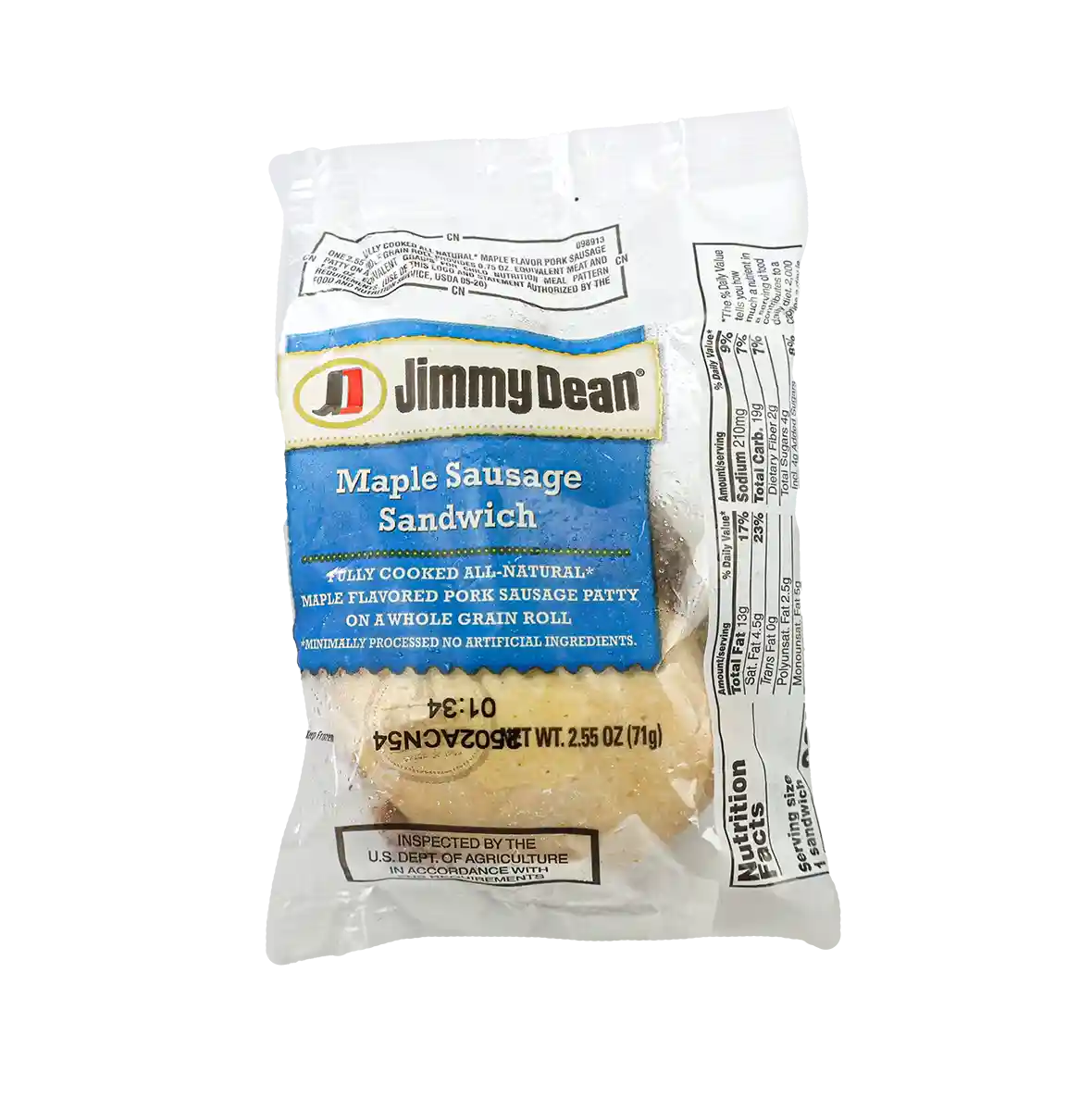 Jimmy Dean® Individually Wrapped Maple Flavored Breakfast Sausage Sandwich, 100/2.55 oz._image_21