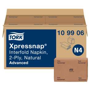 Tork, N4 Advance Xpressnap, Napkins, 2 ply, Natural