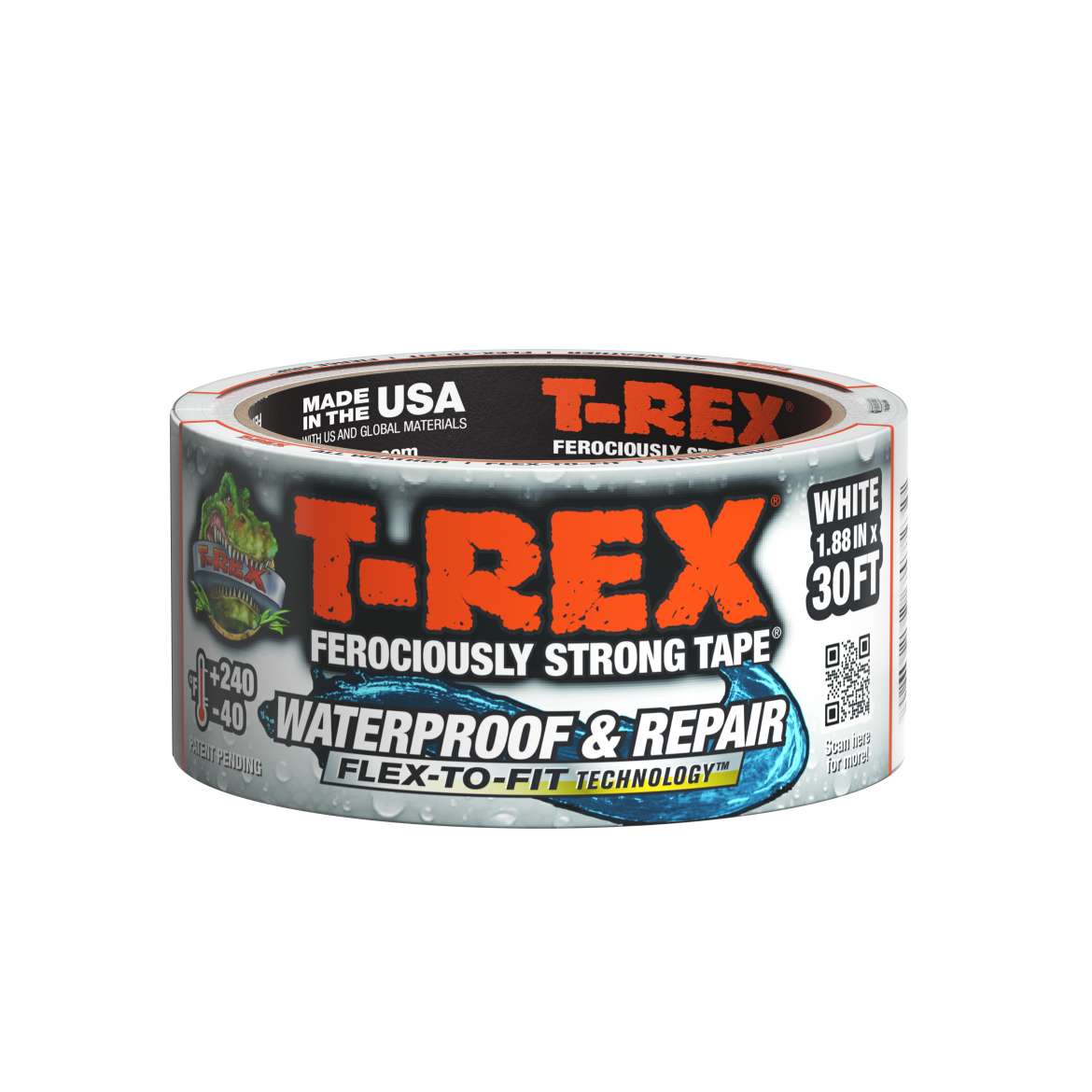 T-Rex® Waterproof and Repair Tape – White, 1.88 in. x 10 yd.