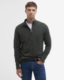 Essential Tisbury Half-Zip Jumper Dark Seaweed