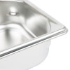 Third-size 2 ½-inch-deep Super Pan V® stainless steel steam table pan