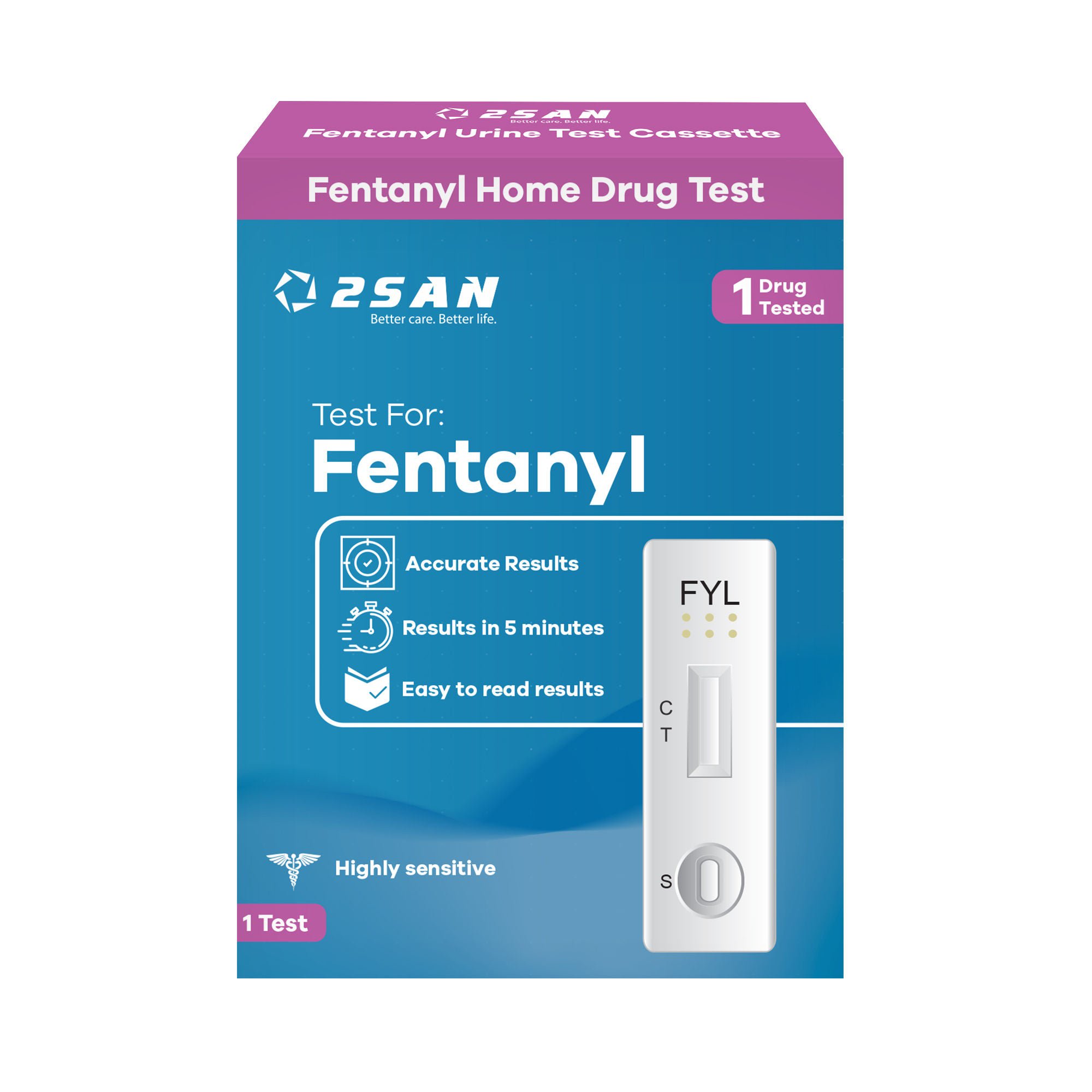 2San LLC DRUG TEST, URINE 2SAN FENTANYLTEST CASSETTE 1-PK (24KT/CS)