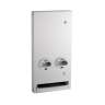 Bobrick, TrimLineSeries, Semi-Recessed Napkin-Tampon Dispenser, 25¢ Operation, Satin Finish