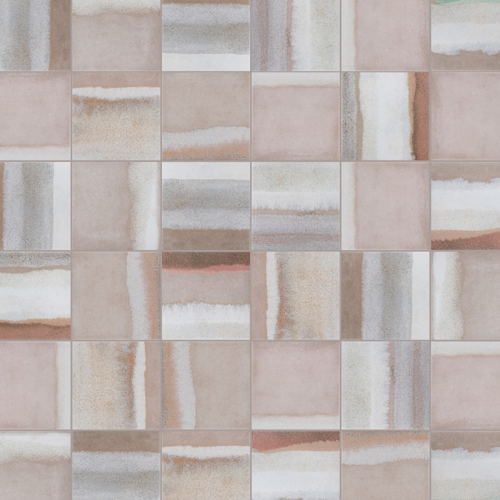 Matter Canvas Taupe Red 6 in. x 6 in. Porcelain Floor and Wall Tile