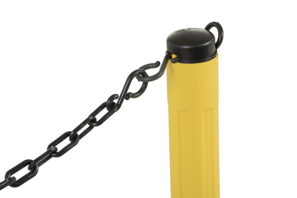ChainBoss Stanchion - Yellow Filled with Black Chain 8