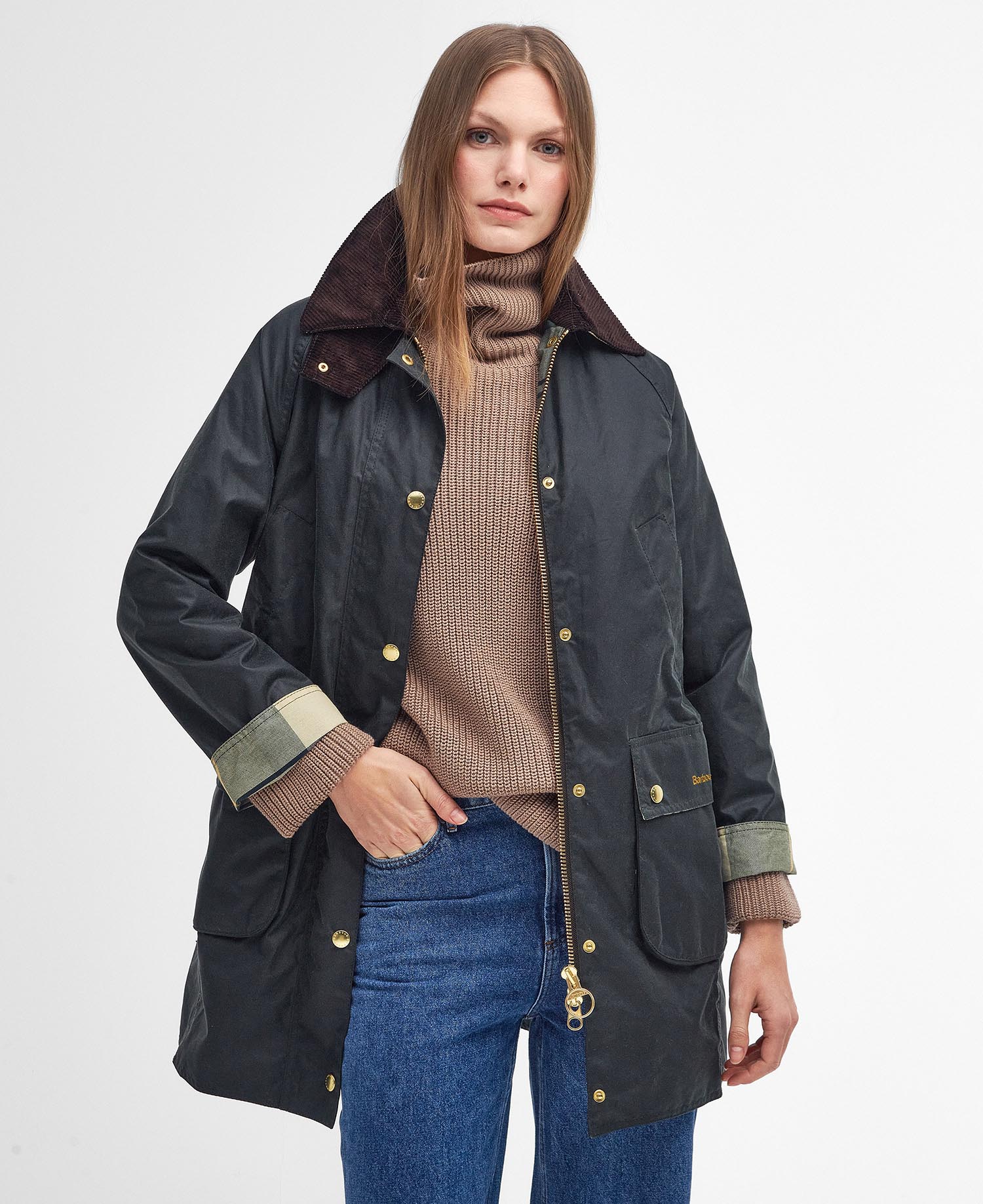 Long Beadnell Waxed Jacket image number 0