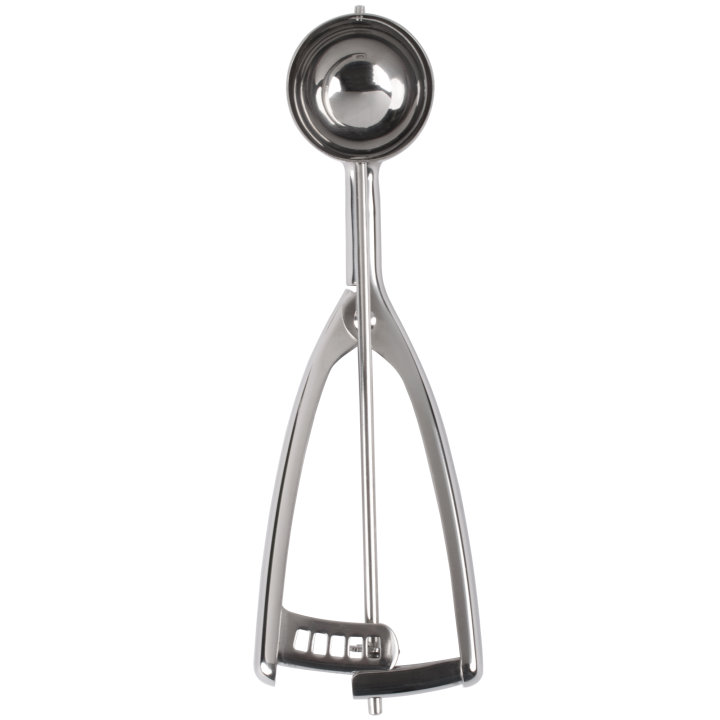1 ¼-ounce round stainless steel squeeze disher