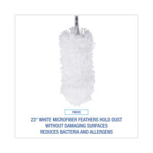 Boardwalk, Microfeather Duster, Microfiber Feathers, Washable, 23", Microfiber, White