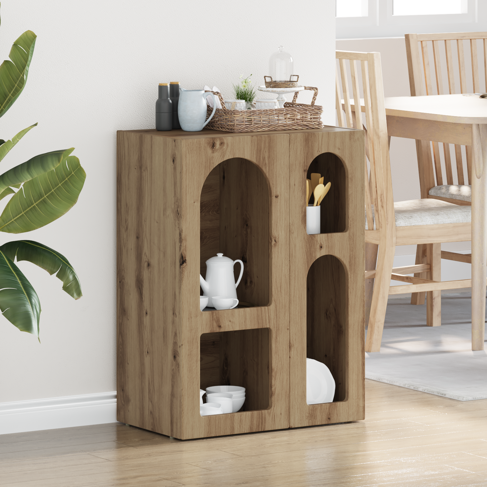 vidaXL Sideboard Artisan-Eiche 59 x 35 x 80,5 cm Holzwerkstoff – Bild 3
