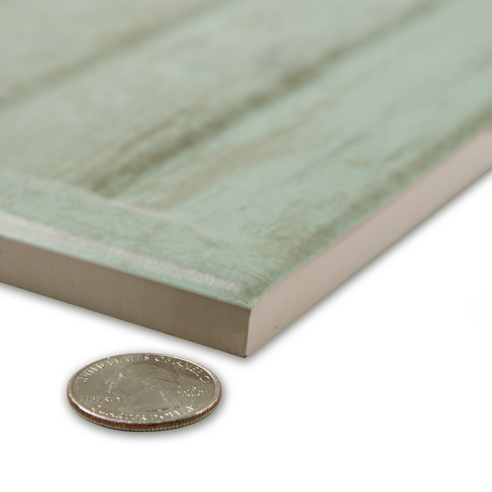 Habanera Decor Verde 11-7/8 in. x 35-1/2 in. Ceramic Wall Tile