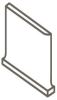 Baseline 6×6 Flat Top Cove Base Corner Left Glossy