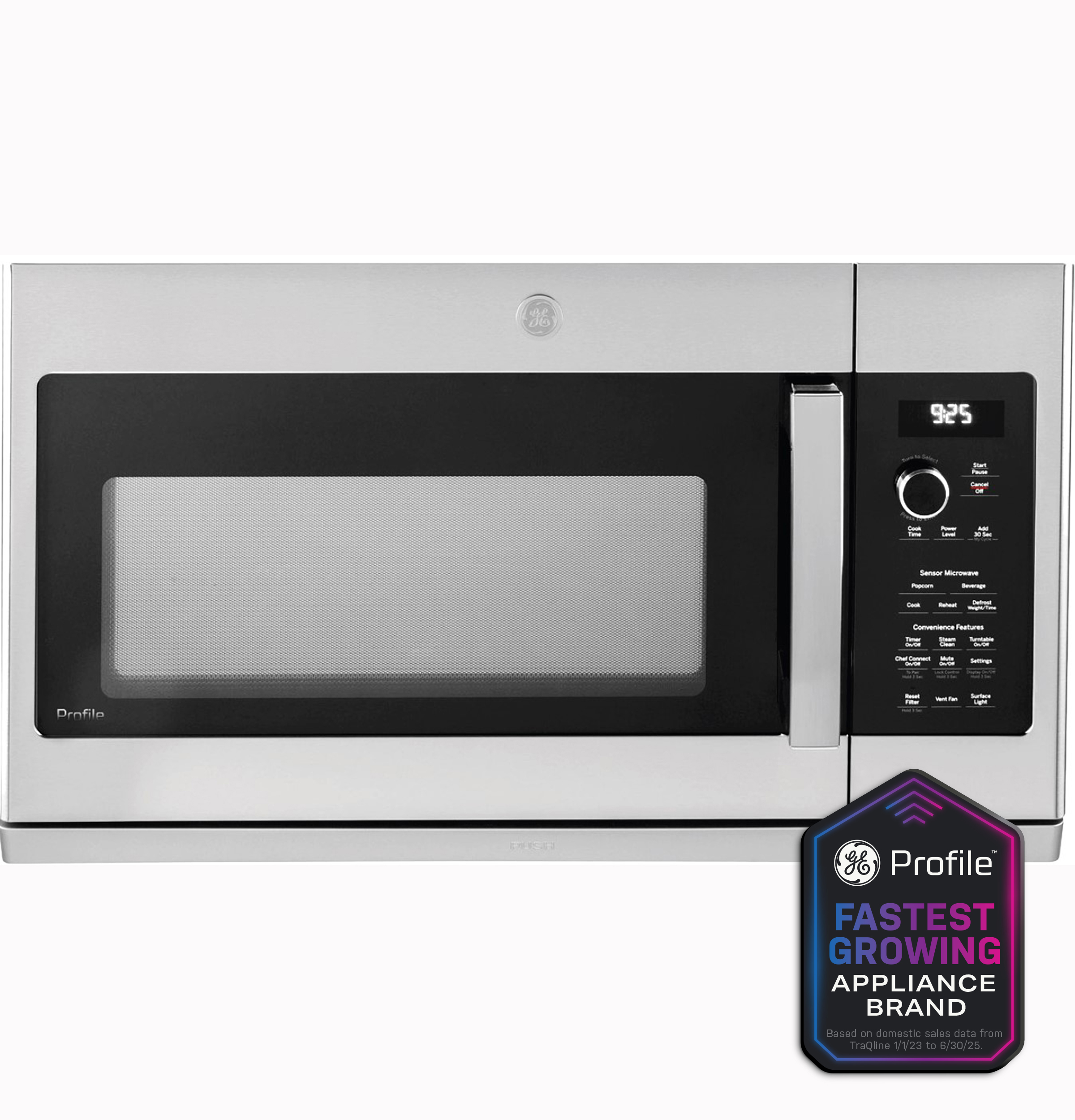 GE Profile™ 2.2 Cu. Ft. Over-the-Range Sensor Microwave Oven with Extendable Slide-Out Vent