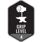 AX360 Seamless Nitrile-dipped Cut Resistant Dotted Grip Gloves in Black and Blues (EN Level 3) - Grip Level 4