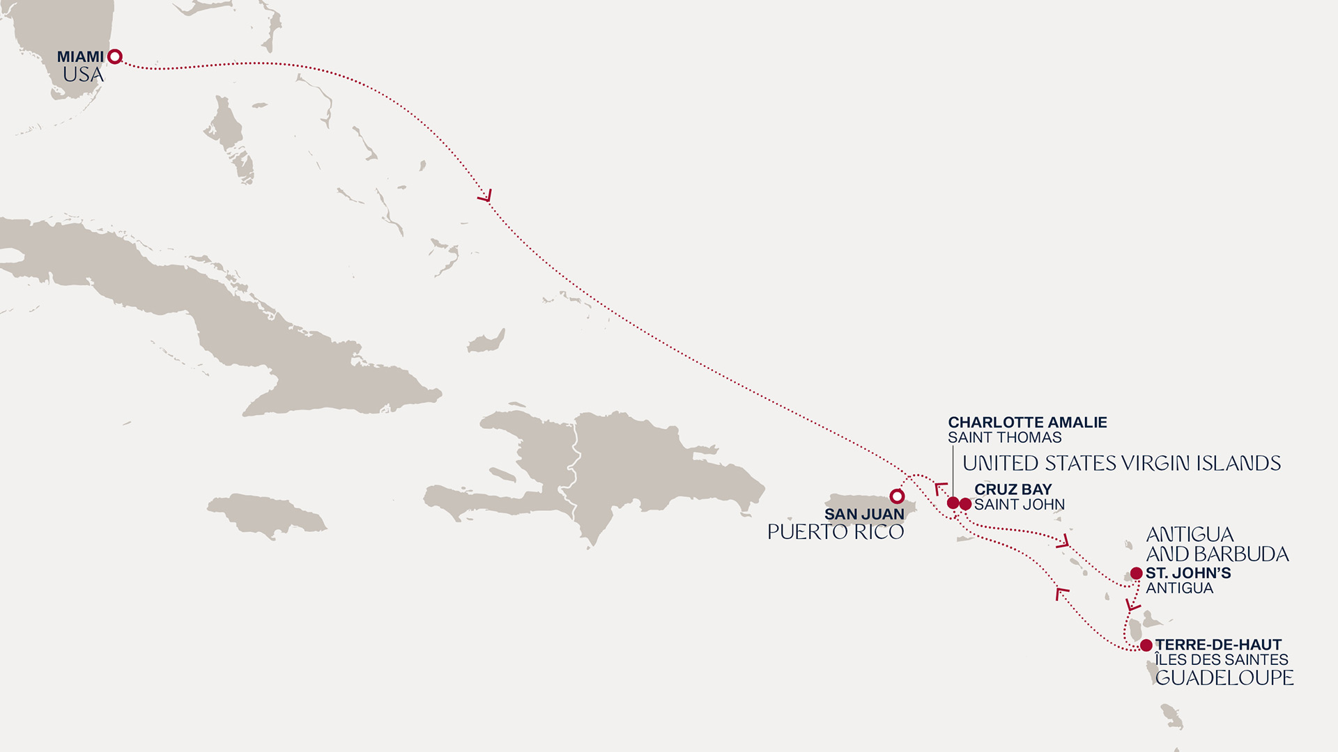 Itinerary map