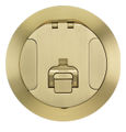 FRPT 6 in. Cover Cast Aluminum Recessed Brushed Brass Plated Finish