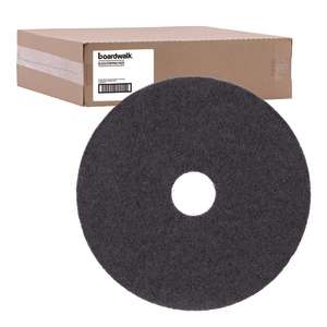 Boardwalk,  Stripping Round Floor Pad, 15", Black