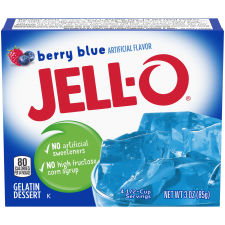 Jell-O Berry Blue Gelatin Dessert, 3 oz Box