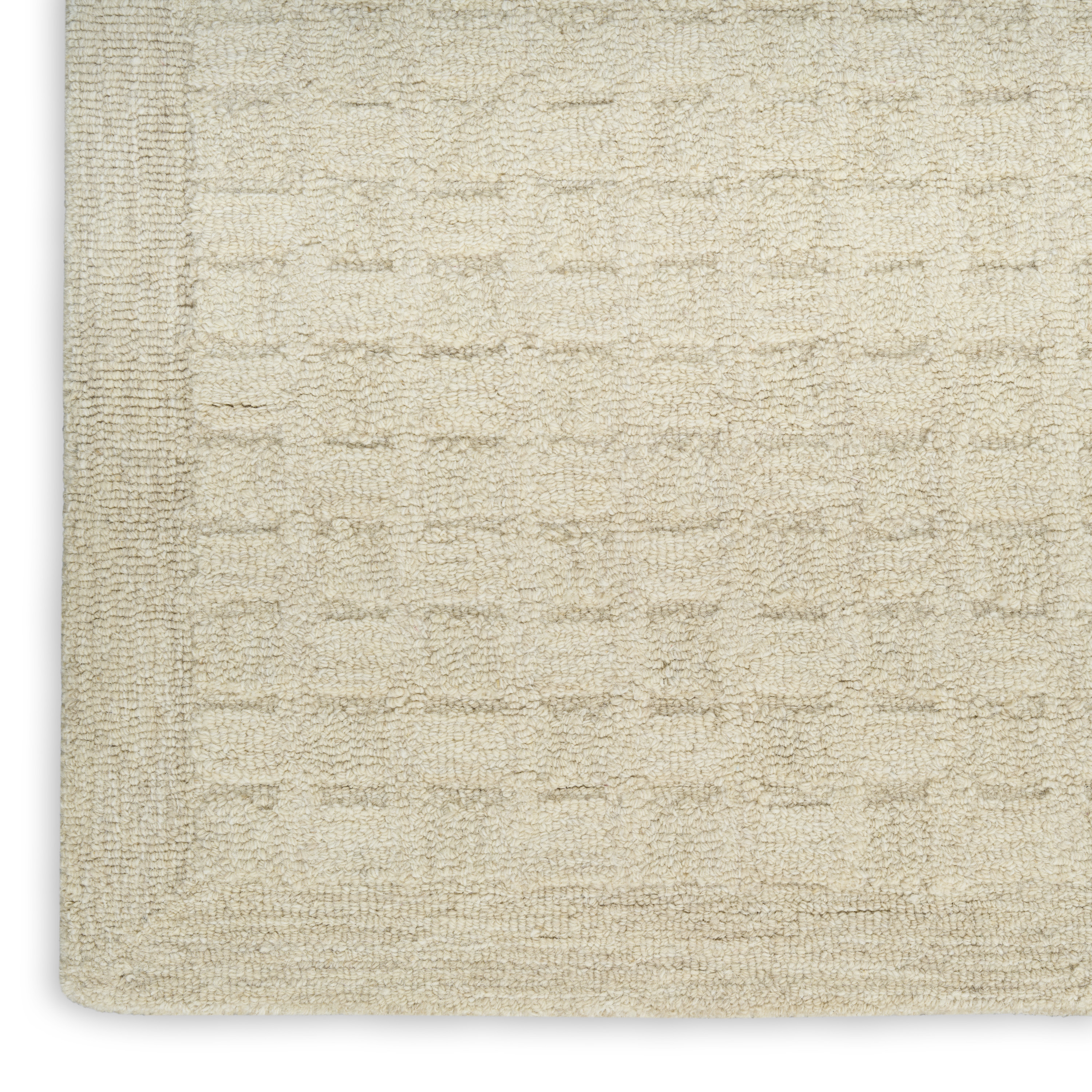 DKNY Pure Grids 7'9" x 9'9" Ivory Beige Contemporary Indoor Rug