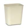 Rubbermaid Commercial, Fire Resistant, 7 gal, Resin, Beige, Rectangle, Receptacle