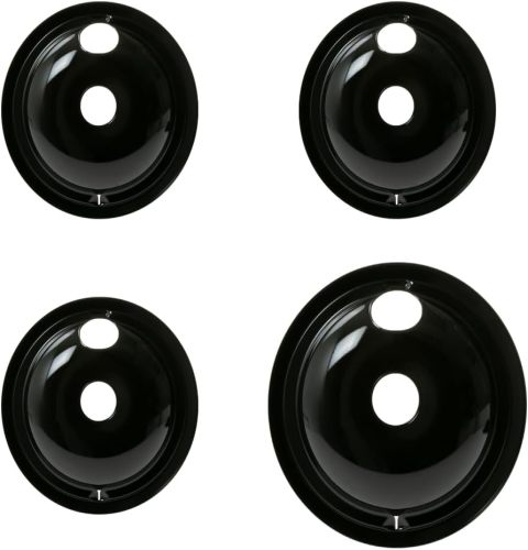 Range 4-Piece Porcelain Drip Pan Set – 4-Pack Includes 3 6