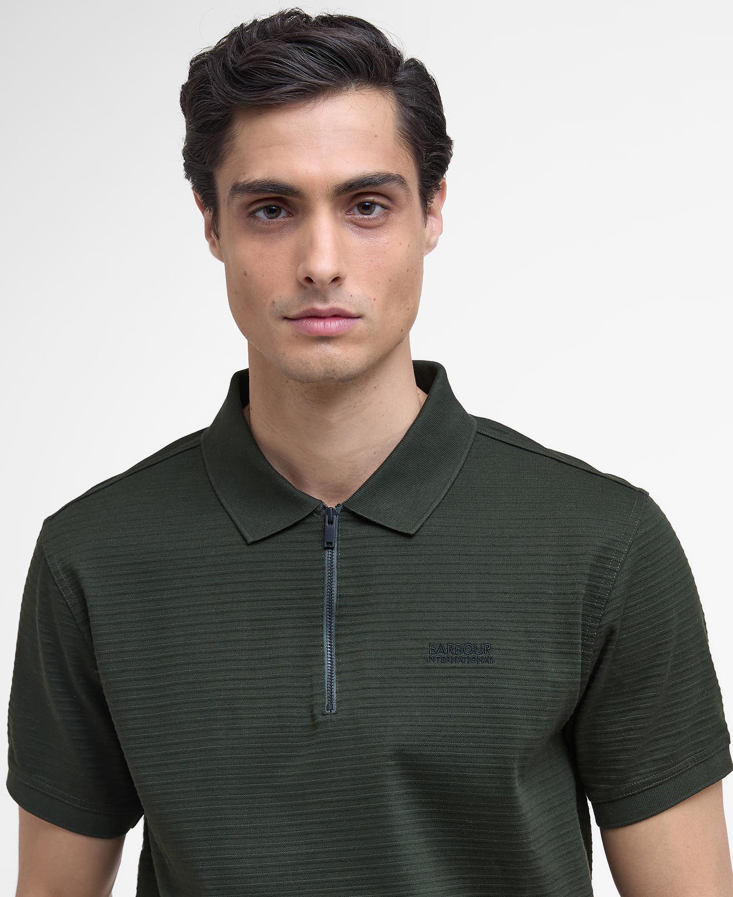 Polo Alfred con motivo a righe in jacquard image number 3