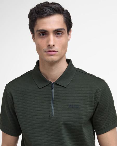 Polo Alfred con motivo a righe in jacquard