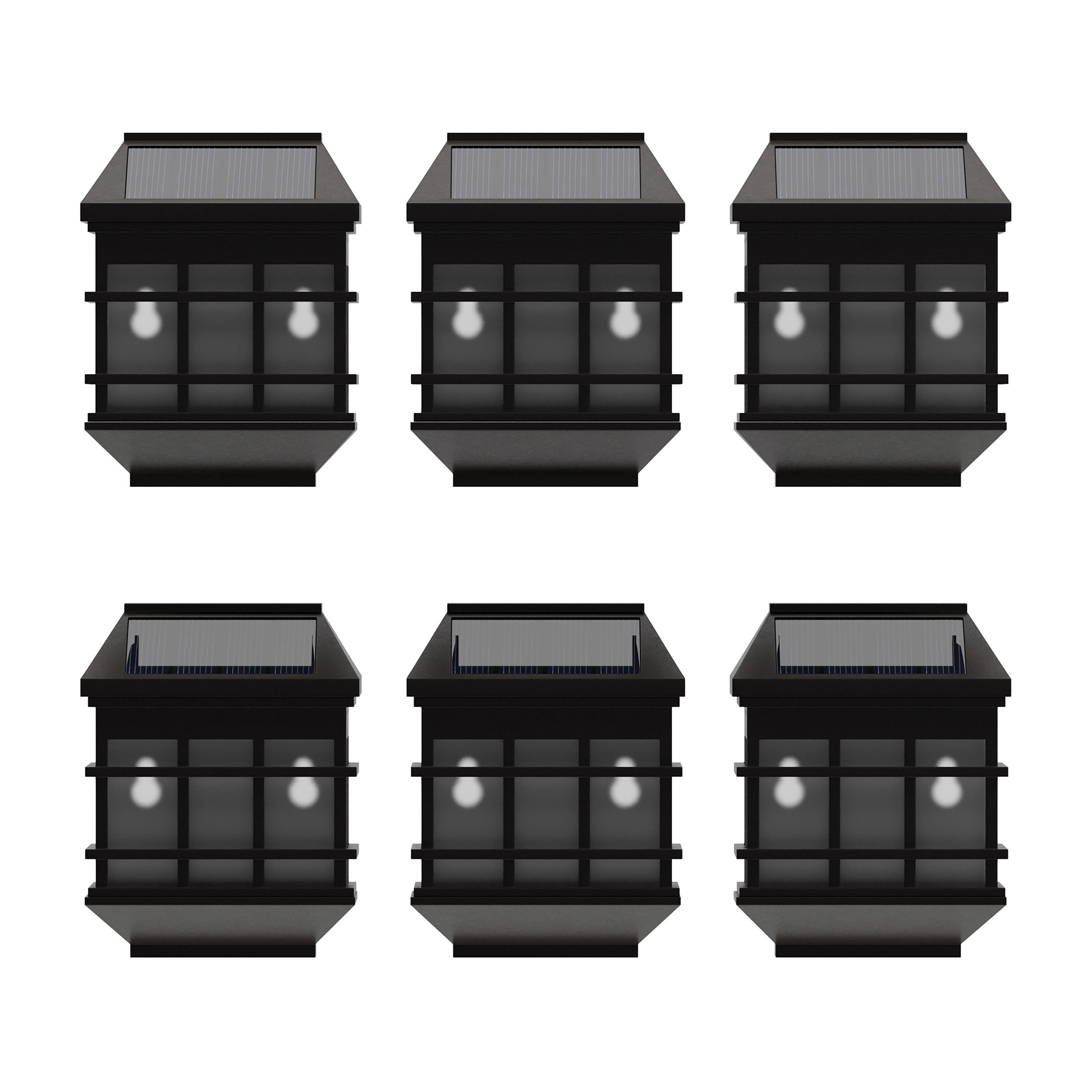 Caan Set of 6 Brown Solar Deck and Fence Lights, Decorative Outdoor Solar Pow... - Picture 14 of 22