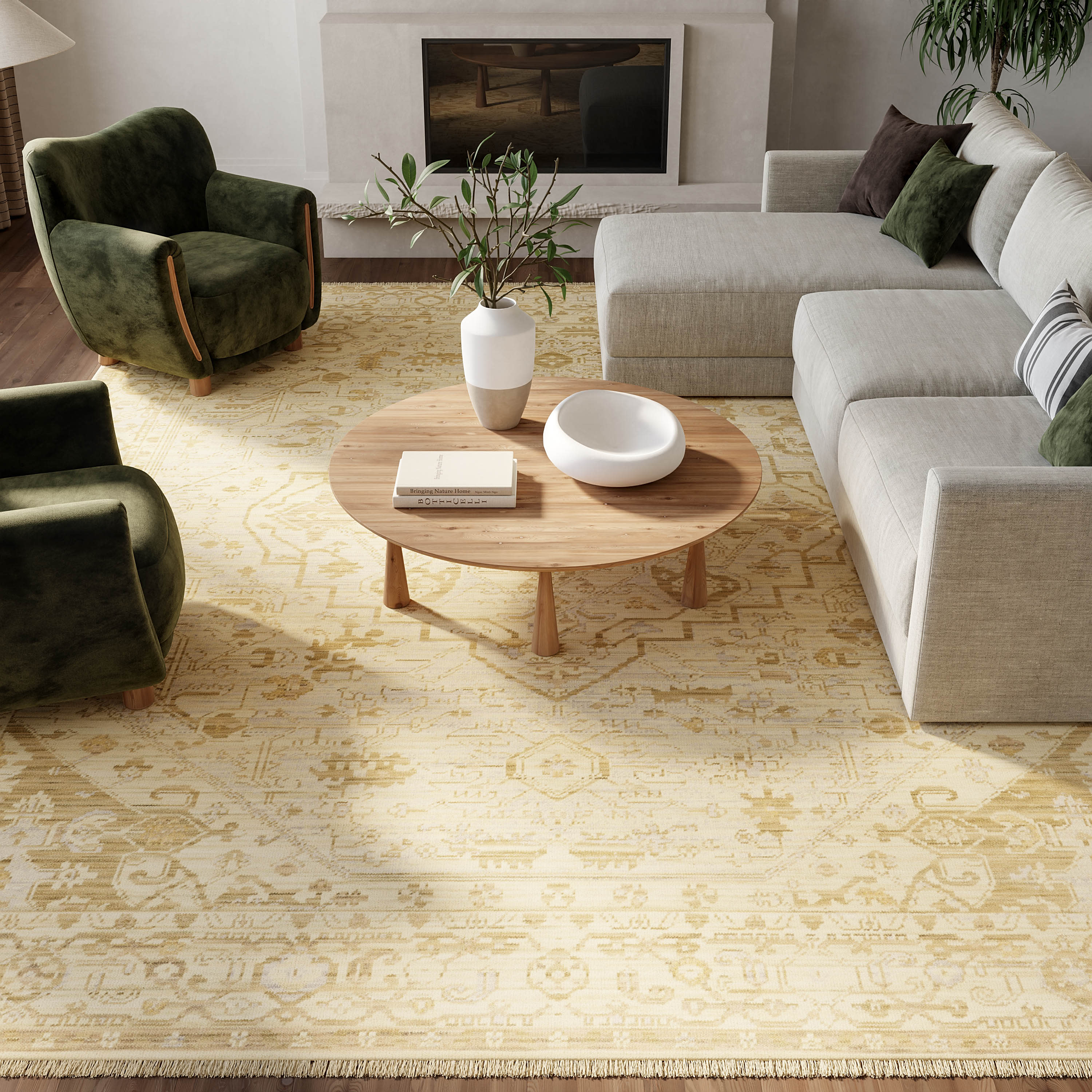 Nourison Antique Bloom 8' x 10' Beige Vintage Indoor Rug