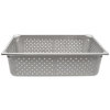 Full-size 6-inch-deep Super Pan V® perforated stainless steel steam table pan