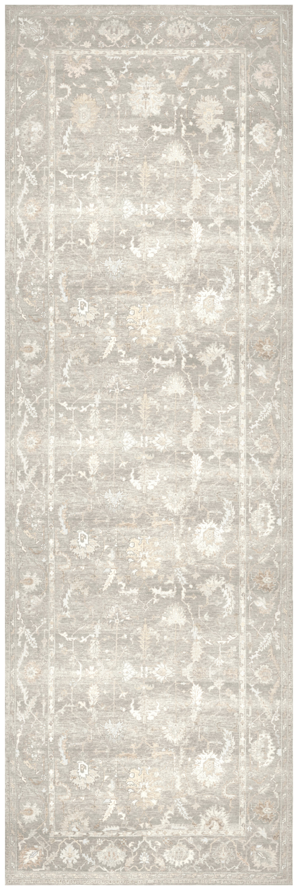 Nourison Vintage Washables 2' x 6' Grey Vintage Indoor Rug