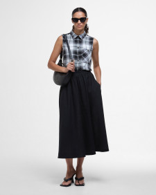 Agnes Sleeveless Shirt Monochrome Tartan
