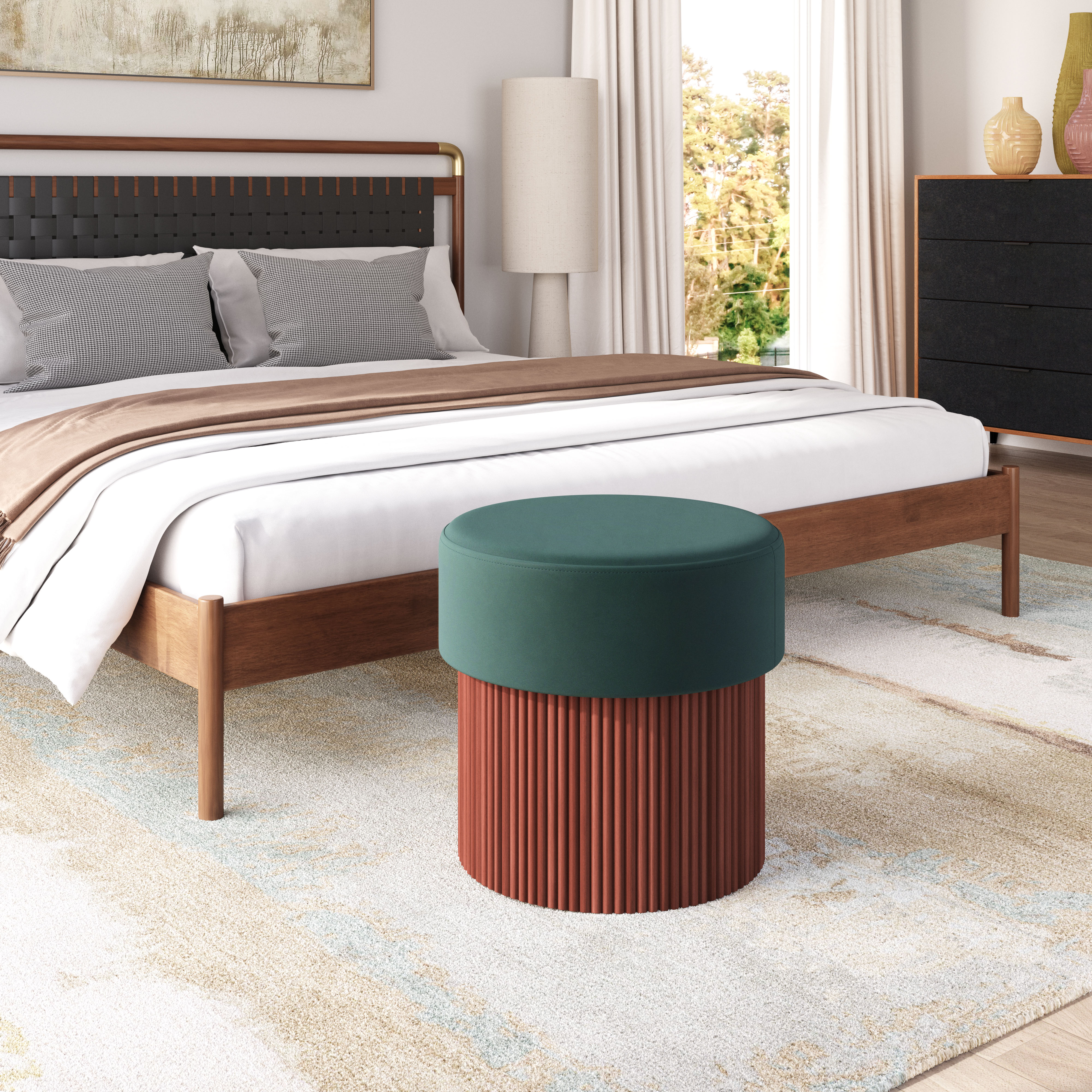 Boto Storage Ottoman Green product image