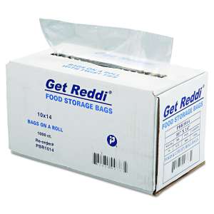 IGLPBR1014, Inteplast,  LLDPE Food Bags, 10 in Wide, 14 in High, 0.75 Mils Thick, Clear