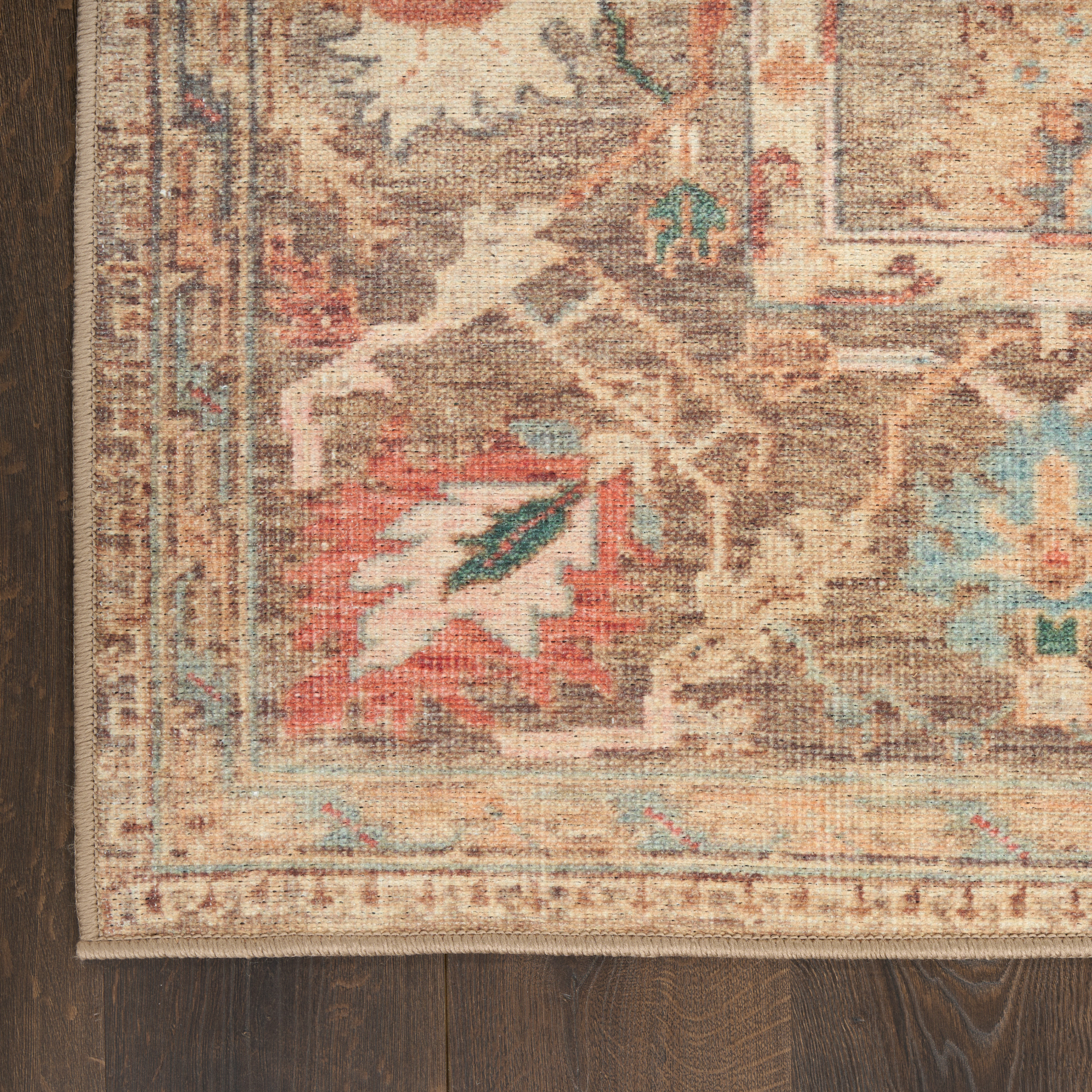 Nourison Vintage Washables 9' x 12' Taupe Multicolor Vintage Indoor Rug