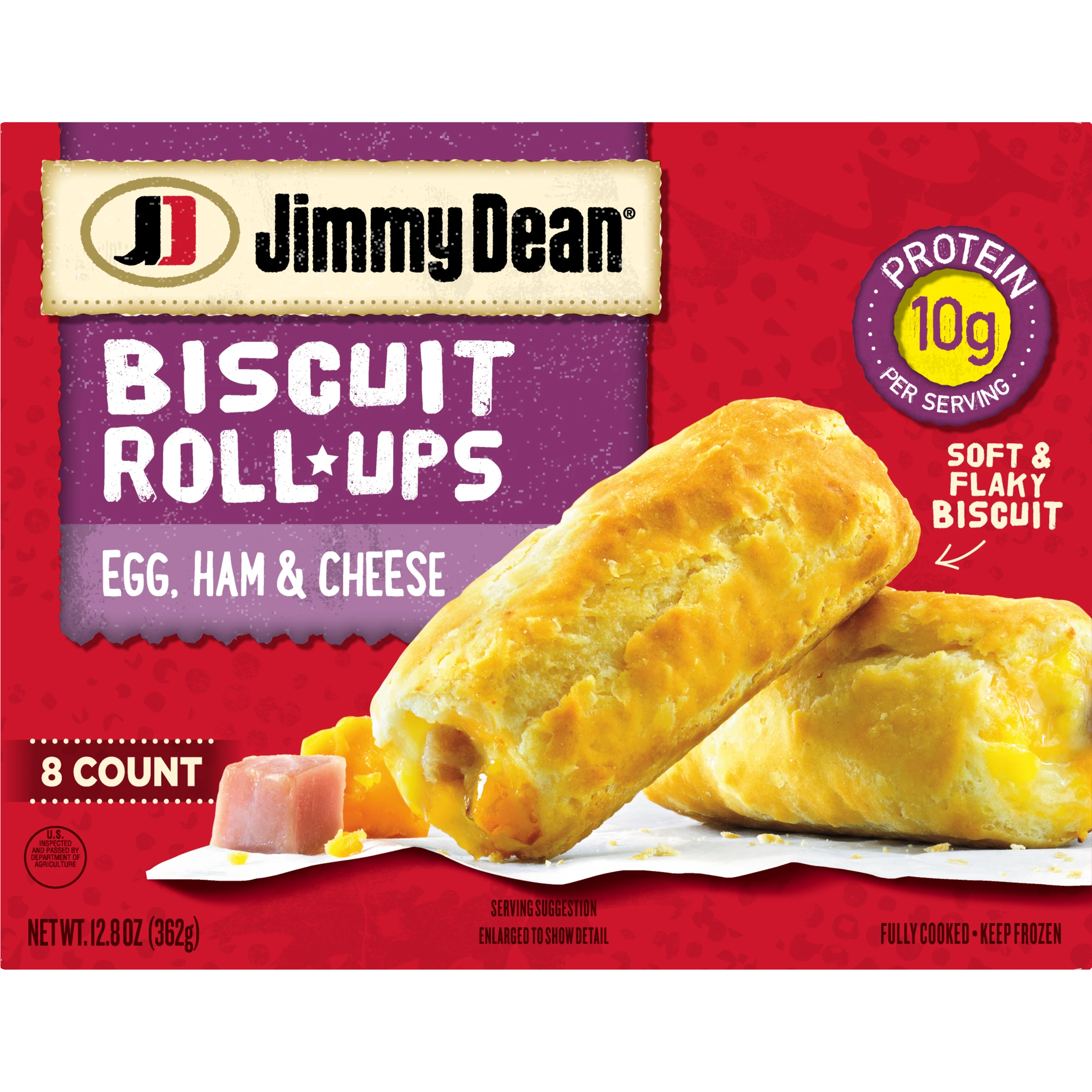 Egg, Ham & Cheese Biscuit Roll-Ups