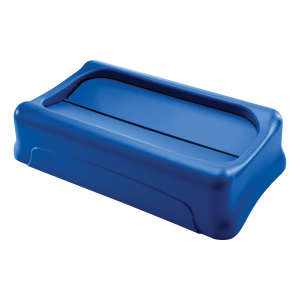 Rubbermaid Commercial, Slim Jim®, Square, Resin, 23 gal, Blue, Receptacle Lid