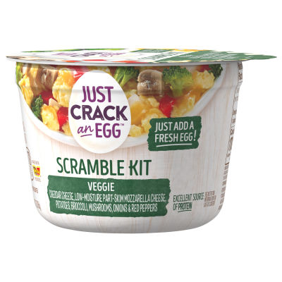 Just Crack an Egg Veggie Kit Cheese, Potatoes, Broccoli, Mushrooms, Onions and Red Peppers 3 oz. Cup