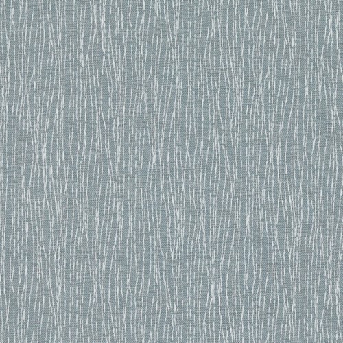 Blue-gray woven fabric or wallpaper with narrow, irregular vertical white lines; repeats across a flat, uninterrupted surface; evenly diffuse lighting suggests a textile or wall sample without visible surroundings.